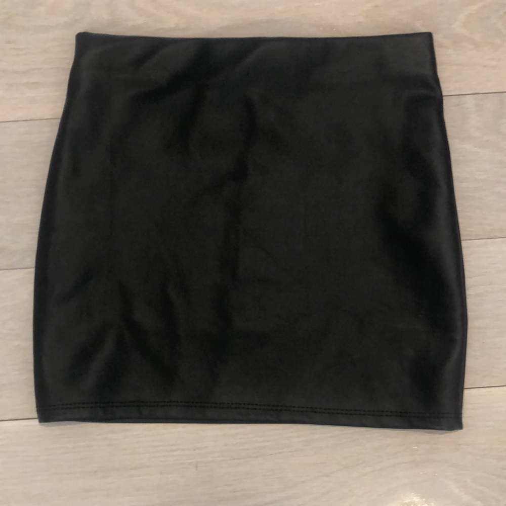 Pinc premium black vegan leather mini skirt.  M.